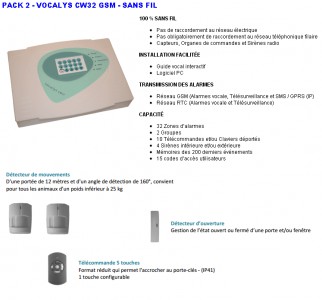 Kit alarme pro GSM sans fils - Alimentation piles