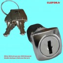 Serrure Euro-Lock pour DAD t&ecirc;te carr&eacute;e, livr&eacute;e avec 2 cl&eacute;s.