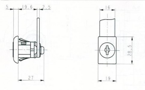 SERRURE BATTEUSE A AUTOCLIPS - 2 CLES